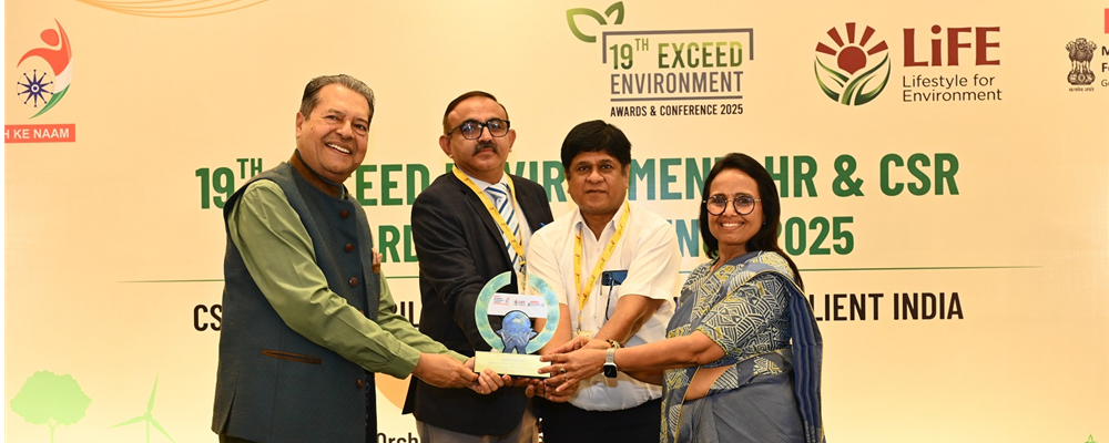 Champion – Emerging in Water Management (Power Sector) award at the 19th Exceed Environment, HR & CSR Awards and Conference 2025